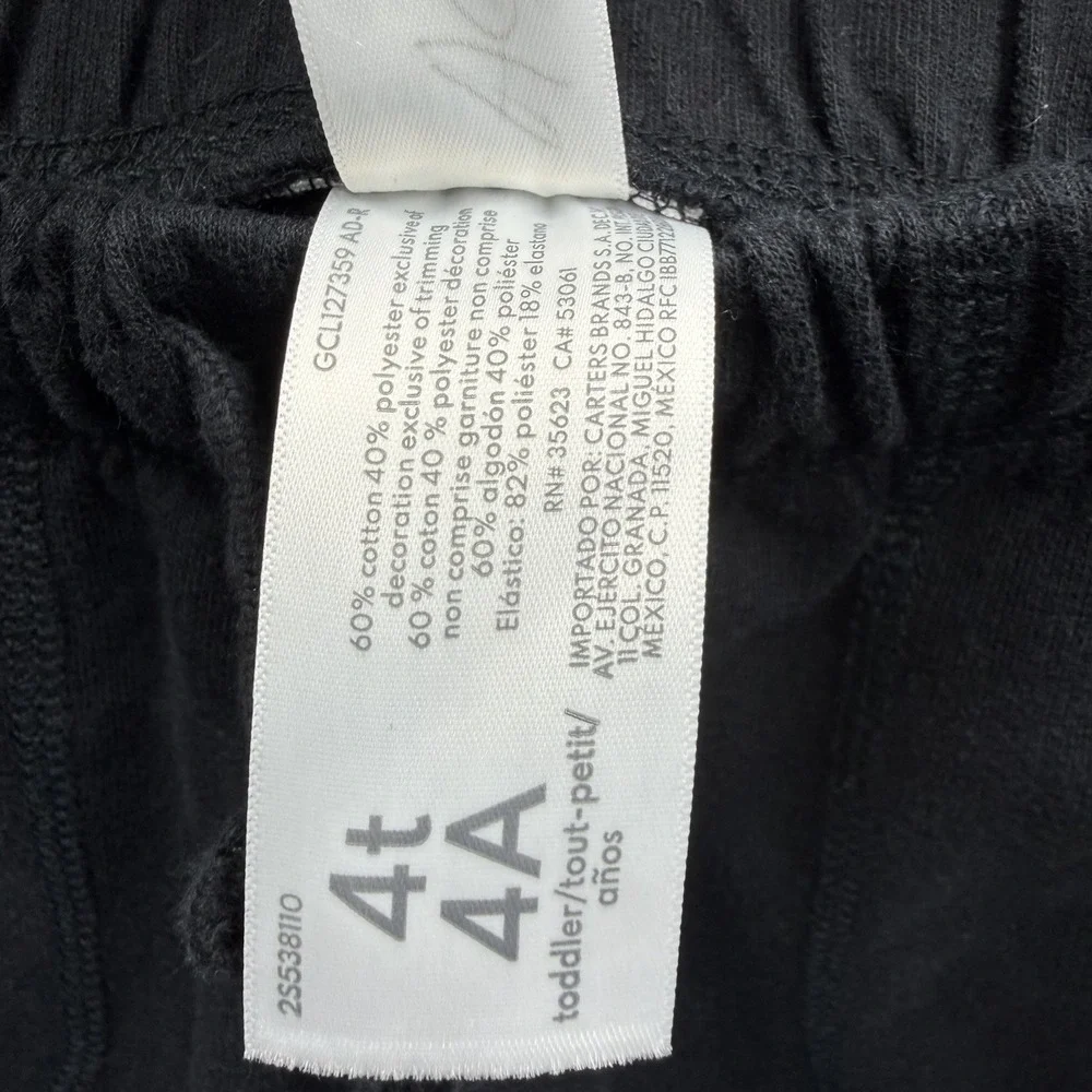 Carters Shorts Toddler Boys Size 4T Black Cotten Blend Shorts Size 4T